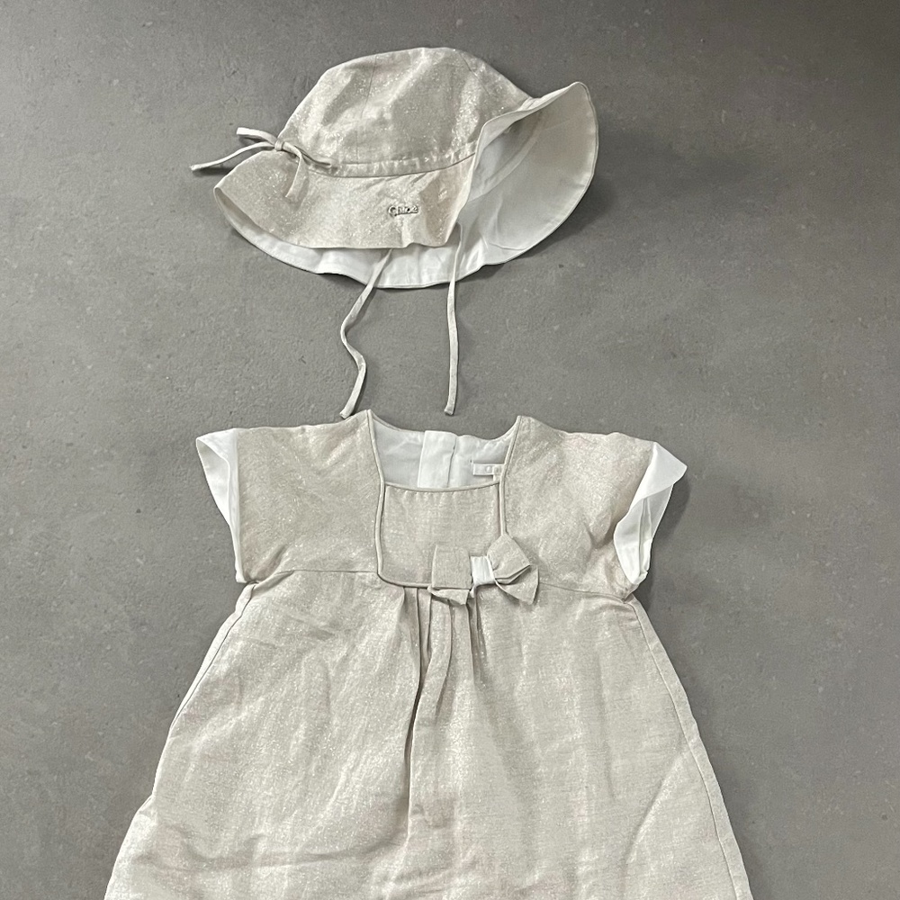 Chloe Dress & Matching Hat - Size 9 Months
